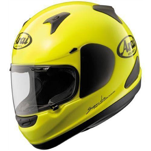 Arai rx-q solid motorcycle helmet flourescent yellow small