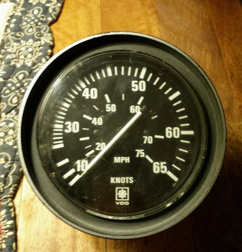 Vdo black boat gauge speedometer 75 mph