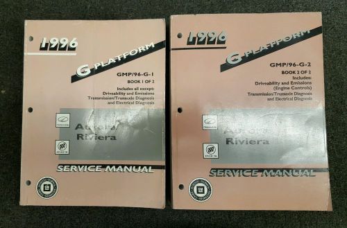 1996 oldsmobile aurora / buick riviera factory service manuals (2 volume set)
