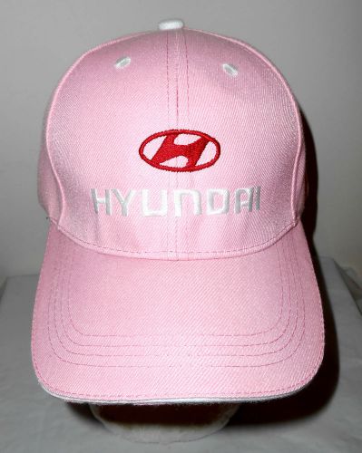 New ladies pink &#034;hyundai&#034; racing / drivers  hat - cap  *l@@k* hyundai   nwot