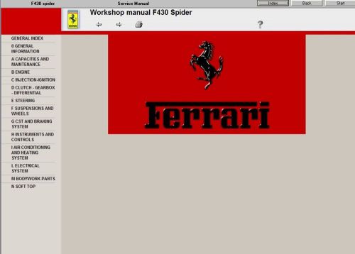 Ferrari workshop manual f430 spider