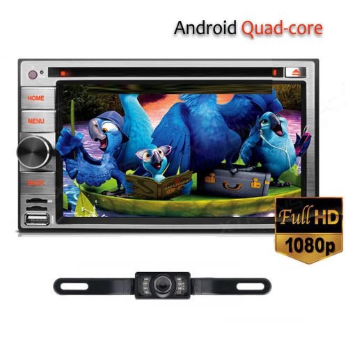 6.2&#034; touch screen android quad-core gps double 2din car dvd player radio wifi bt