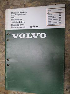 1976-1980 volvo 242 244 245 electrical system factory service manual repair shop
