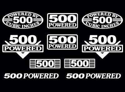 10 decal set 500 ci v8 powered engine stickers emblems vinyl decals