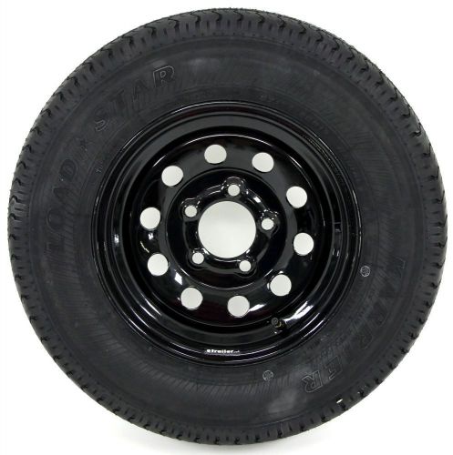 (2) kenda karrier st175/80r13 radial trailer tire-13&#034; black mod wheel - 5 on 4