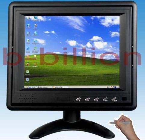 8&#034; auto reverse cctv display av rca vga pos touch screen led tft lcd monitor ua