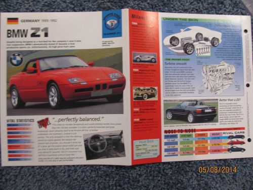 ★★ bmw z1 e30 -  collector brochure specs info - 1989 - 1992 ★★