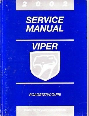 2002 dodge viper factory shop service repair manual