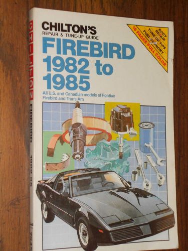 1982-1985 pontiac firebird shop book chilton&#039;s service manual 84 83
