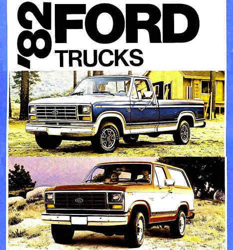 1982 ford truck brochure -f150 pickup 4x4-f250-bronco-club wagon-econoline