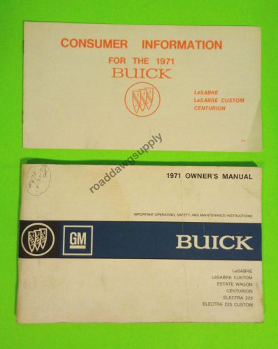 1971 buick lesabre centurion electra owners manual owner&#039;s guide book set