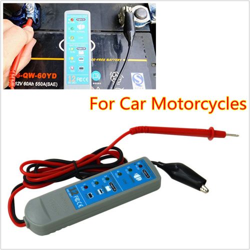 Car motorcycle digital 12v battery alternator load tester 6 led checker charge