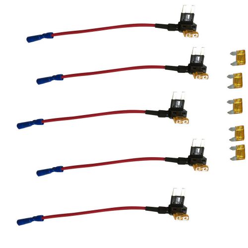 Automotive circuit blade style atm small fuse holdertap with 5 amp fuse 5 pcs