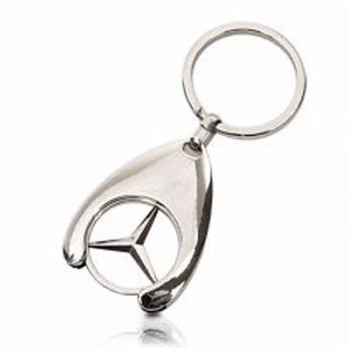 Mercedes benz 100% genuine metal silver key chain with chip