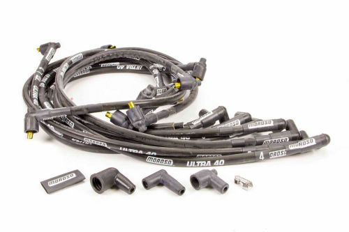 Moroso ultra 40 spark plug wire set spiral core 8.65 mm black bbc p/n 73821