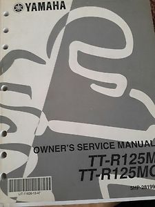 2000 yamaha ttr125 motocross motorcycle service manual --tt-r125m &amp; tt-r125mc