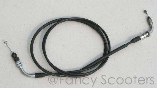 Tpgs-808 gas scooter 150ccthrottle cable (black cable 65.25&#034;, wire for carb: 4&#034;)