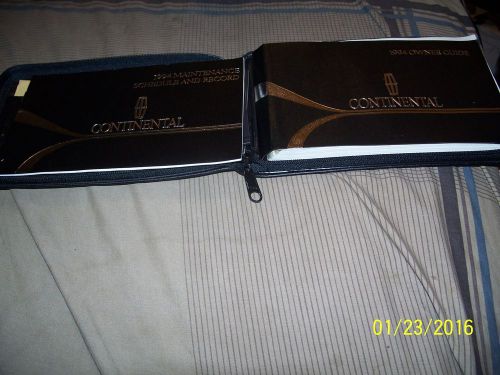 Owners manual&amp;pamphlets for a 1994 lincoln continental with leather case