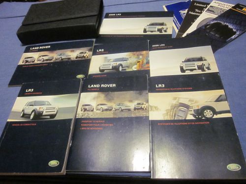 2006 land rover lr3 lr 3 owners manual set w/ navigation &amp; case