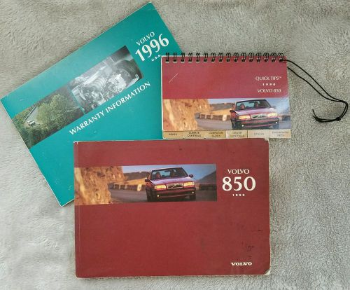 1996 volvo 850 owners manual - quick tips booklet - warranty booklet