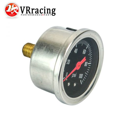 Fuel pressure regulator gauge 0-160 psi/bar liquid fill chrome fuel/oil gauge bk