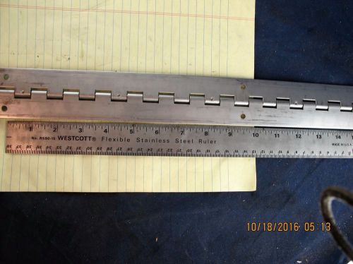 Stainless steel piano hinge 2” x 48” x 1/16” (16 gage) with holes