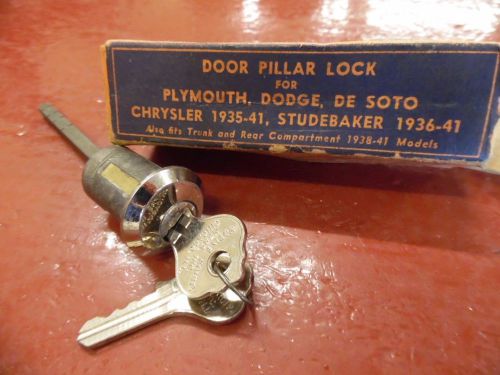 1935 - 1951 dodge plymouth chrylser desoto door trunk pillar lock