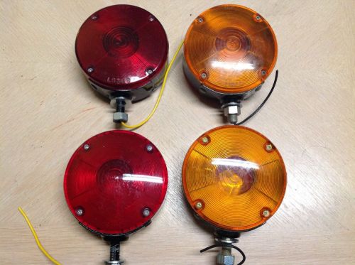 Vintage set 4 kd vp 564-565 2 amber/red 2 red turn signals 12v nos 752-753