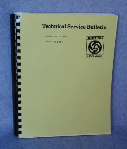 Original jaguar xjs 1976-1985 technical bulletins book xj-s rare vintage catalog