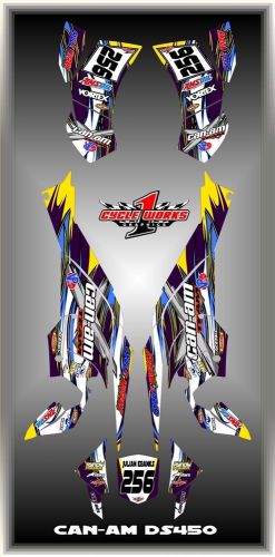 Can-am ds 450 ds450  semi custom graphics kit neoflo
