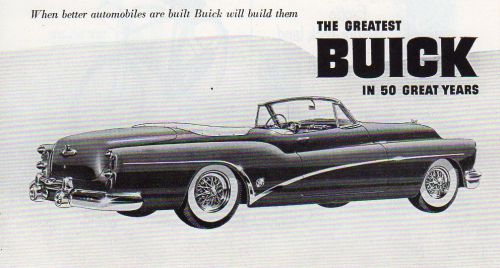 Vintage original 1953 buick skylark convertible advertisement- 6 1/2&#034; x 10&#034;