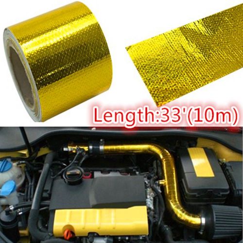2&#034;x33&#034; roll self adhesive reflective gold high temperature heat shield wrap tape