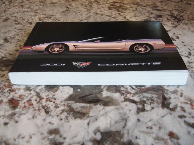 2001 corvette owner's manual- book,  gm oem ***zo6, coupe, & convertible