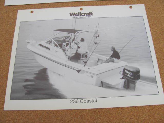 1992 wellcraft 236 coastal world class boat  photo/specs & parts catalog manual