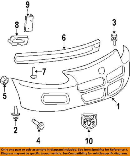 Dodge oem 4805253aa front bumper-medallion