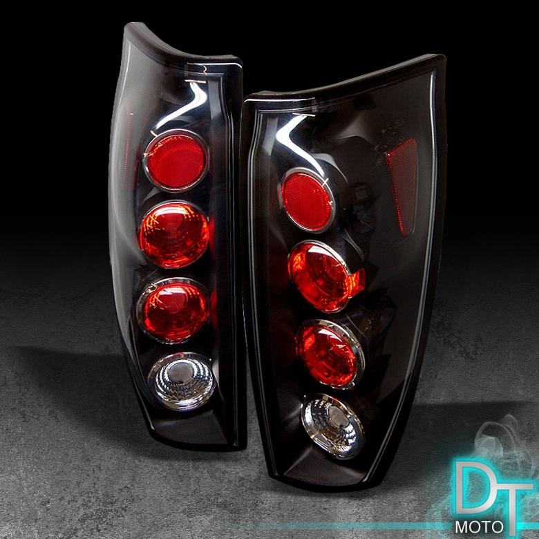 02-06 chevy avalanche 1500 2500 black tail lights lamps left+right