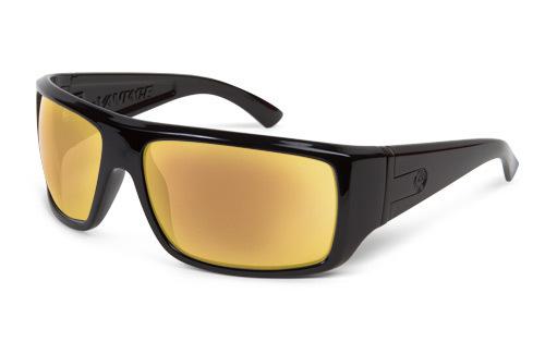 Dragon vantage sunglasses, black gold frame/gold ionized lens