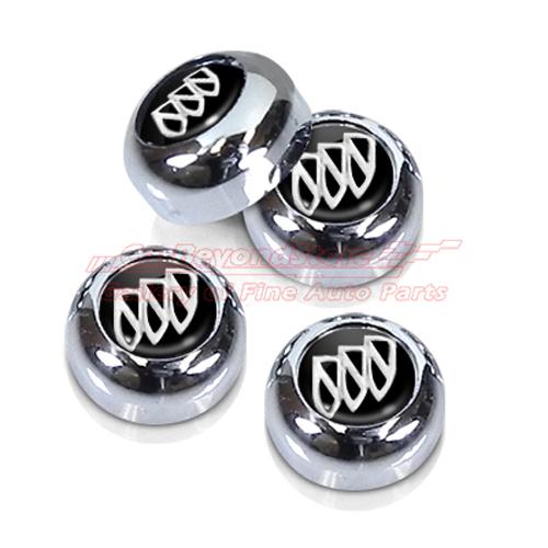 Buick logo chrome abs license plate, license frame screw covers + free gift