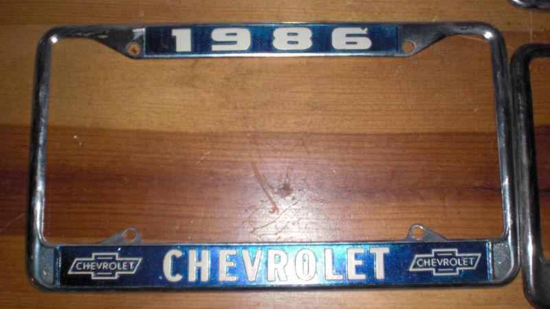 1986 chevy car truck chrome license plate frame