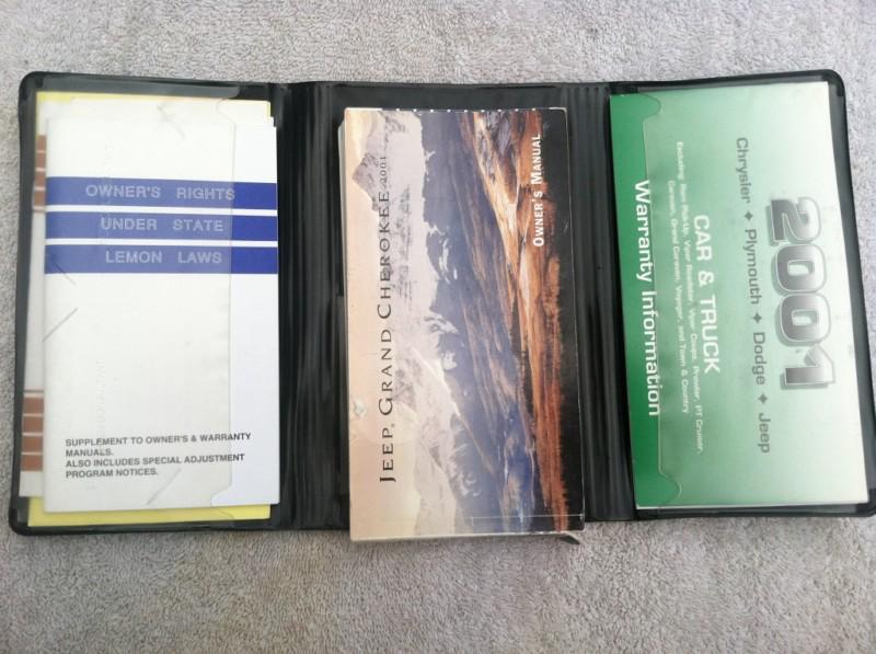 2001 jeep grand cherokee factory owner's manual set with case oem same day ship!