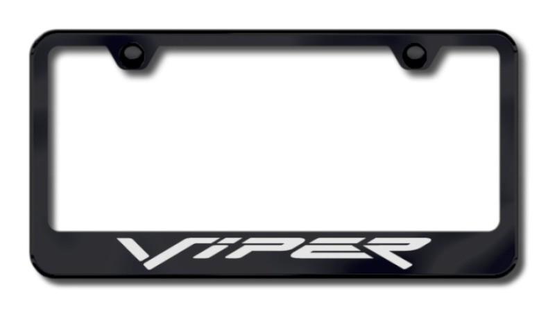 Chrysler viper laser etched black license plate frame made in usa genuine
