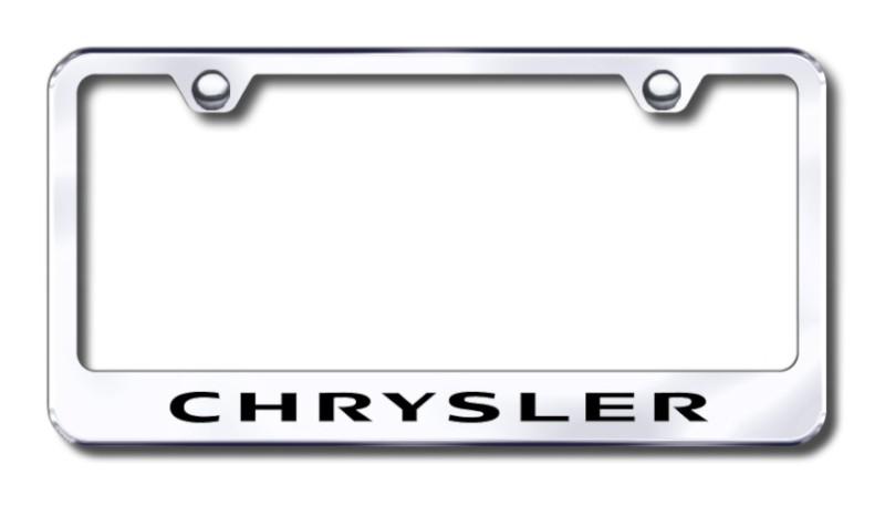 Chrysler   engraved chrome license plate frame -metal made in usa genuine