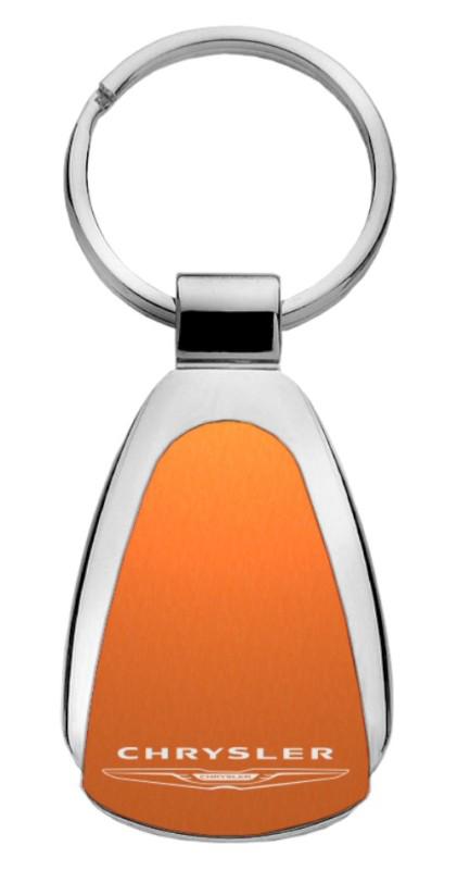 Chrysler  orange teardrop keychain / key fob engraved in usa genuine