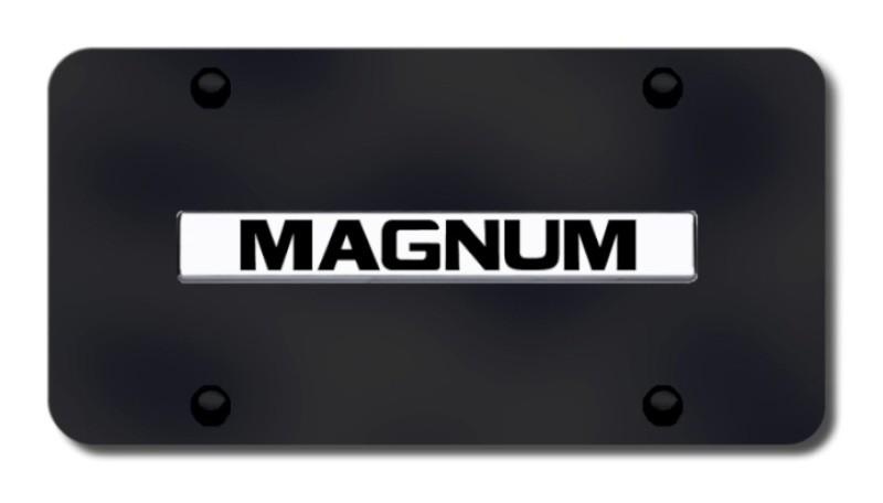 Chrysler magnum name chrome on black license plate made in usa genuine