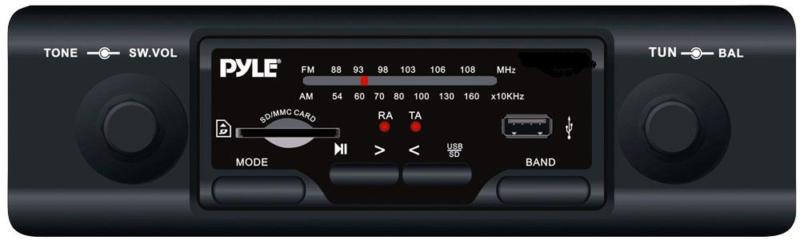 New am fm car stereo radio w/ mp3 sd usb inputs fits jeep cj wagoneer
