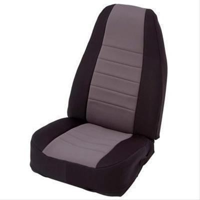 Smittybilt 47022 seat cover neoprene seat cover black/charcoal front