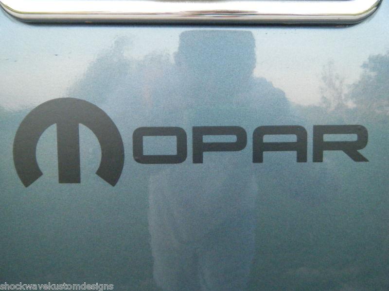 Mopar logo - matte black decals,set of 2.( no gloss finish)sweet clean look