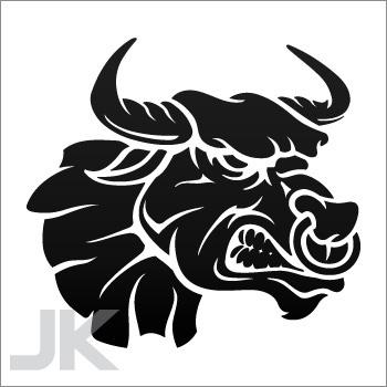 Decal stickers bull taurus head farm ranch cow bulls angry beef 0502 zzvl4