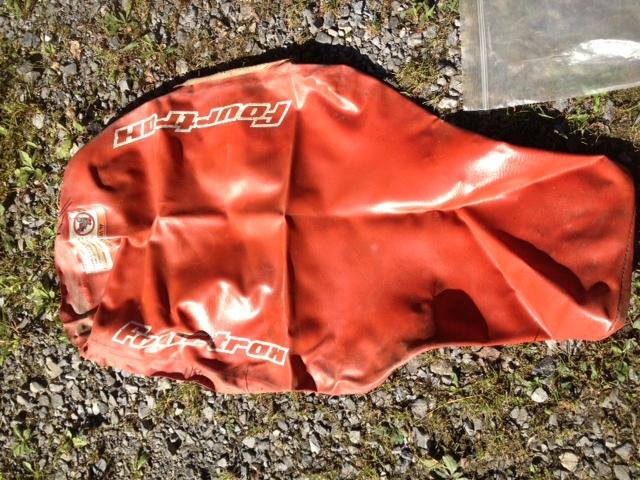 1999-2005 honda 400ex fourtrax oem factory seat cover, red, great shape