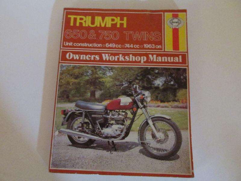 Haynes triumph '63-on triumph 650 & 750 twins owners workshop manual #122